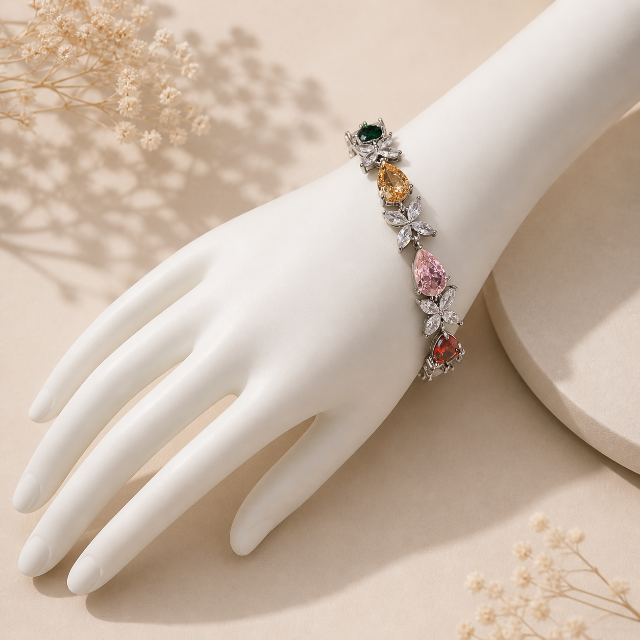 Melaurica Multicolor Teardrop Zircon Bracelet