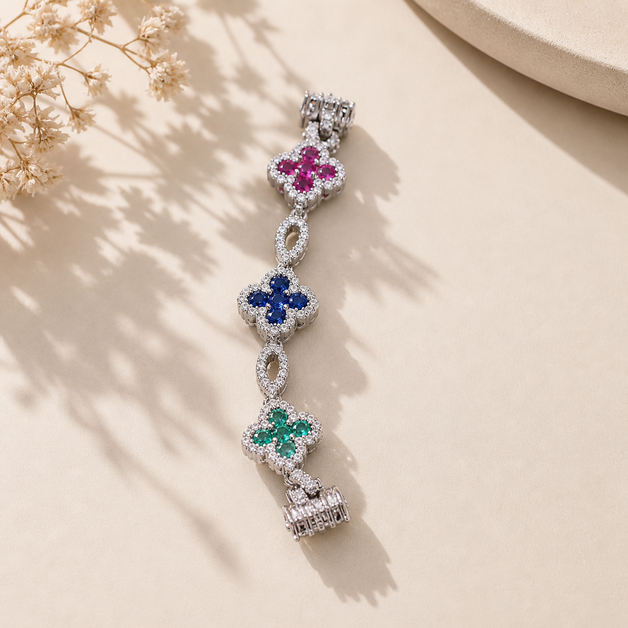 Melaurica Multicolor Zircon Clover Bracelet