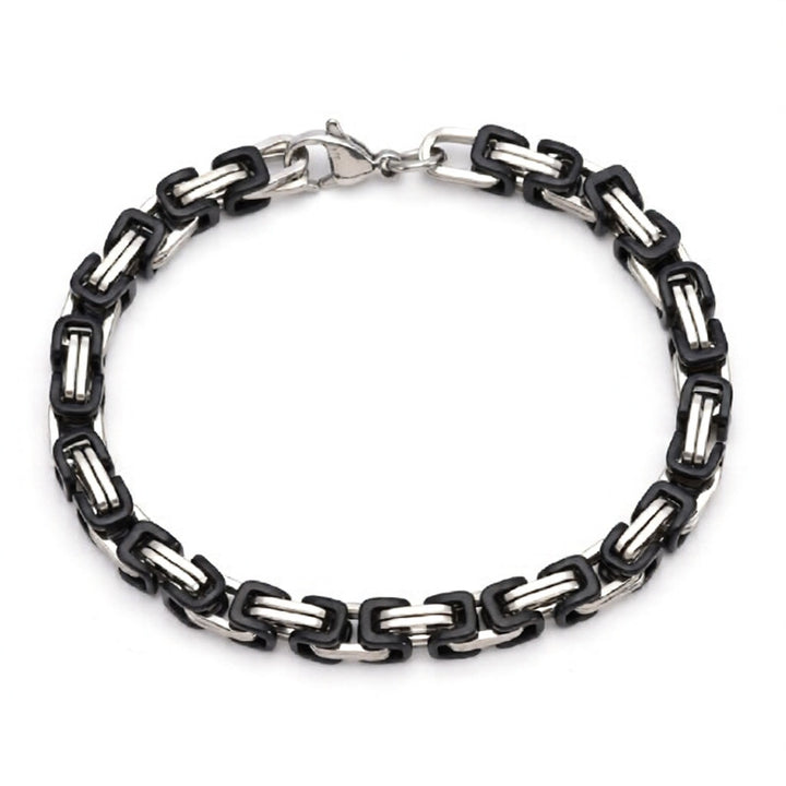 Silver & Black Chain Hip Hop Bracelet