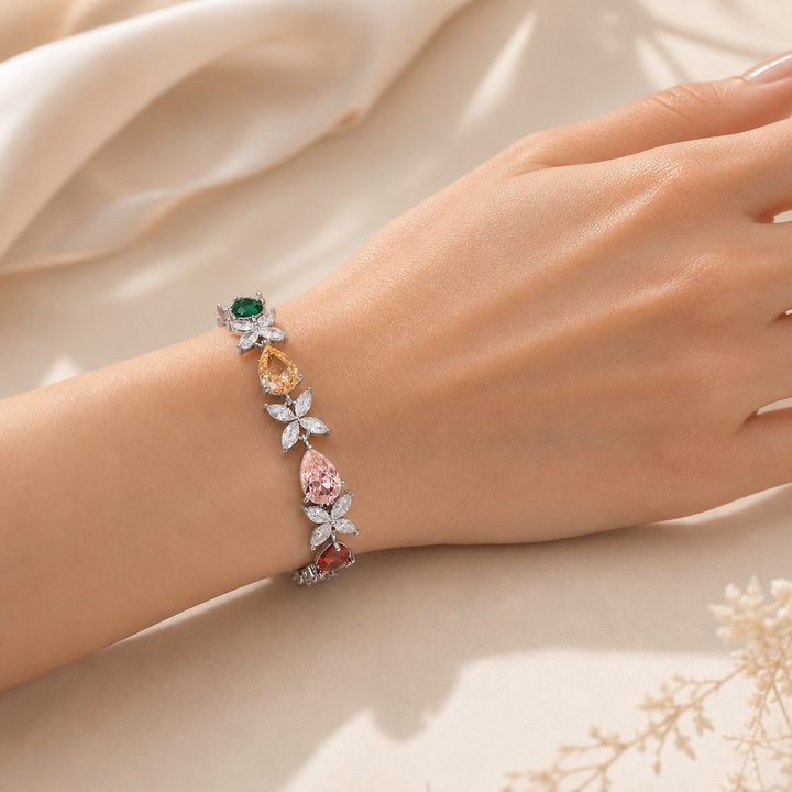 Melaurica Multicolor Teardrop Zircon Bracelet