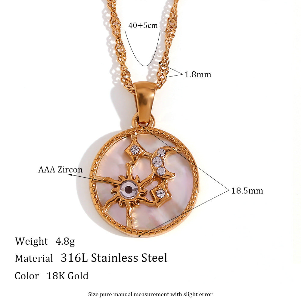 Melaurica Wired Round Shell Necklace