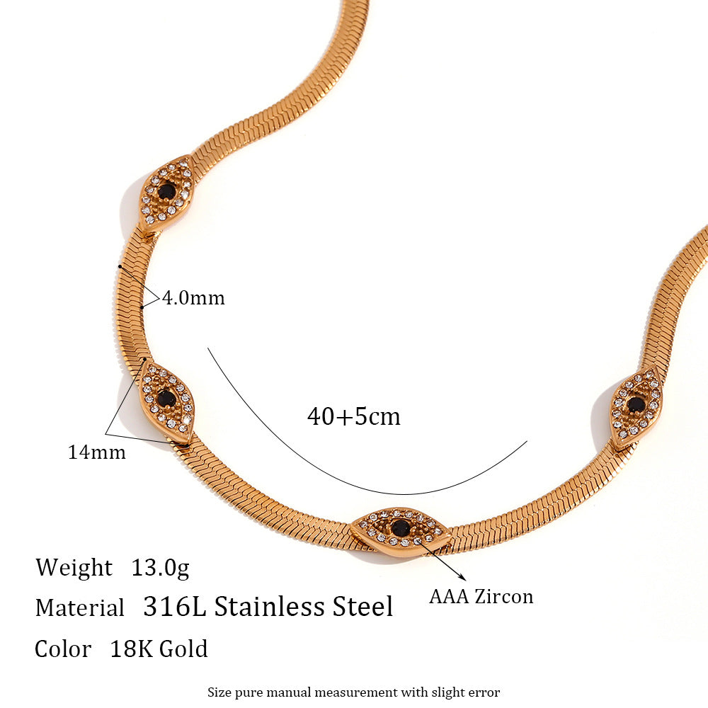 Melaurica Gold-Tone Devil Eye Necklace