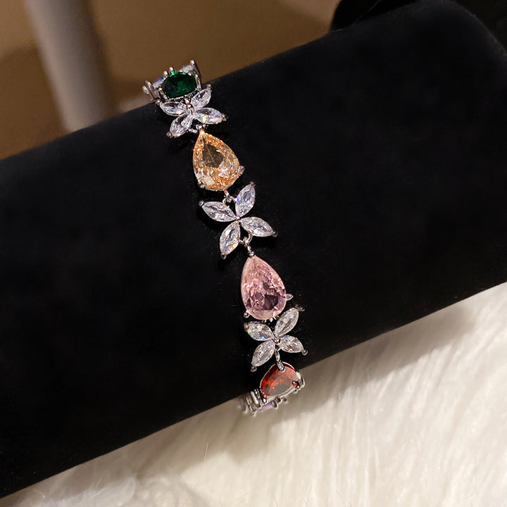 Melaurica Multicolor Teardrop Zircon Bracelet