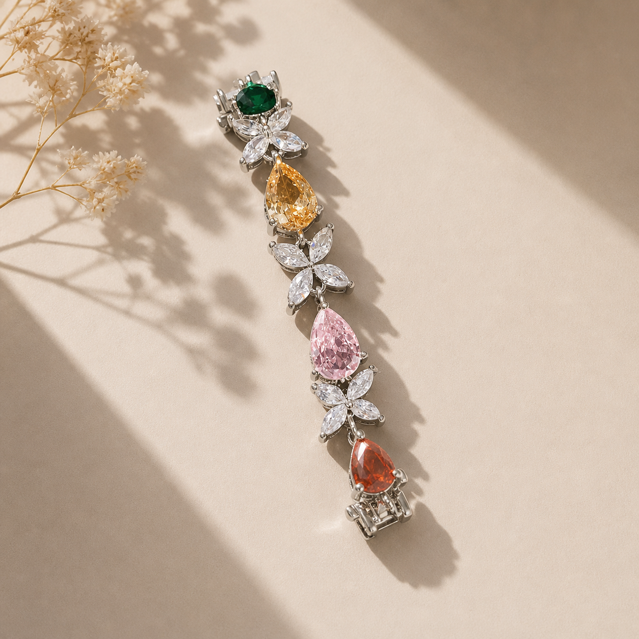 Melaurica Multicolor Teardrop Zircon Bracelet