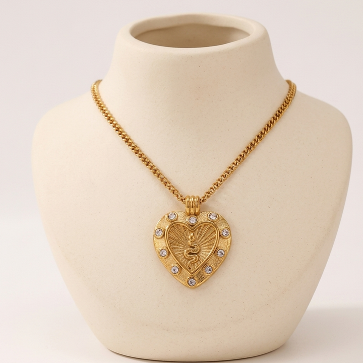 Melaurica Gold-Tone Heart Pendant Necklace