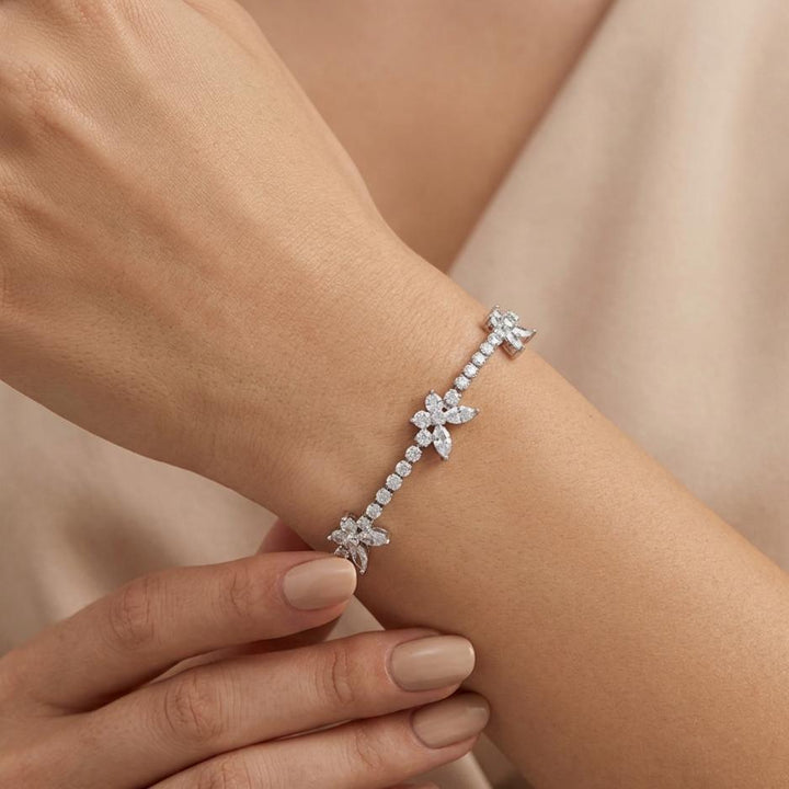 Melaurica Silver-Tone Zircon Butterfly Bracelet