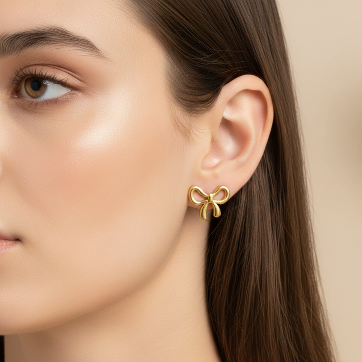 18K Gold Butterfly Earrings for Women