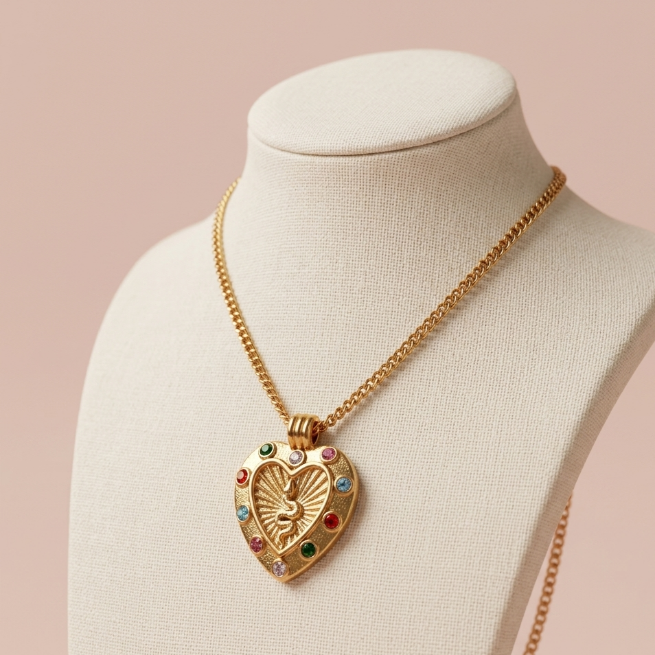 Snake Heart  Colored Diamond Pendant | Melaurica