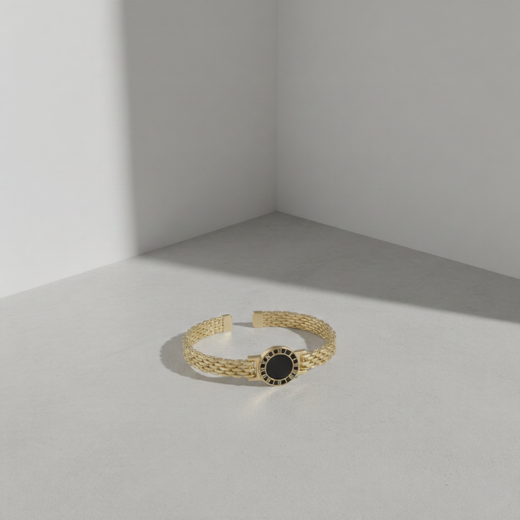 Minimal Roman Numeral Charm Bracelet