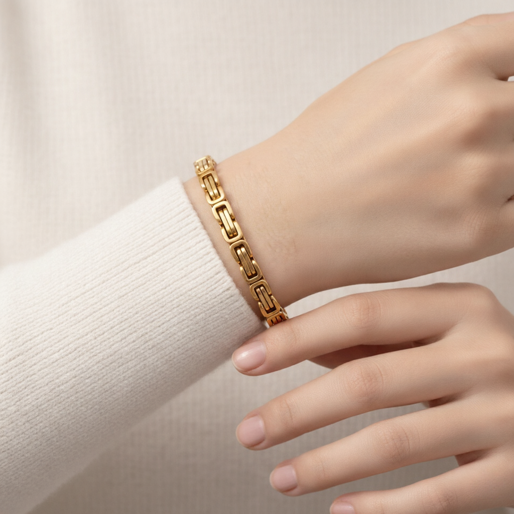 Chunky Hip Hop Gold Chain Bracelet