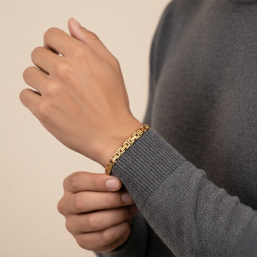 Chunky Hip Hop Gold Chain Bracelet