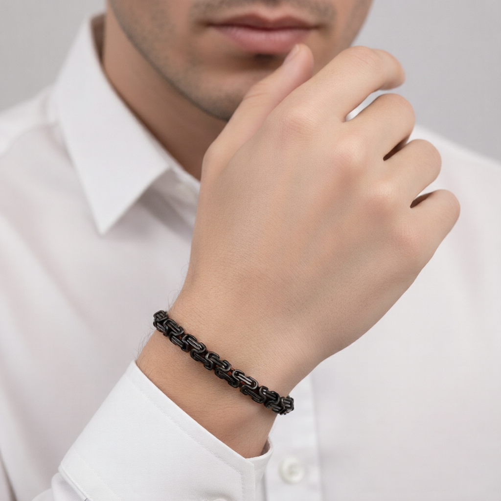 Chunky Black  Hip Hop Bracelet