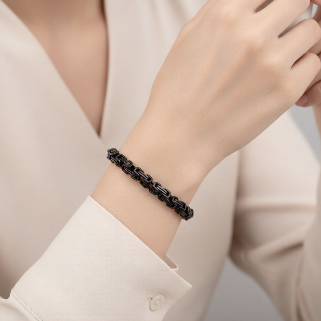 Chunky Black  Hip Hop Bracelet