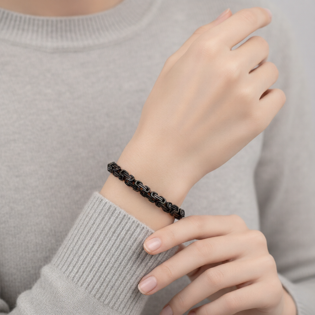 Chunky Black  Hip Hop Bracelet