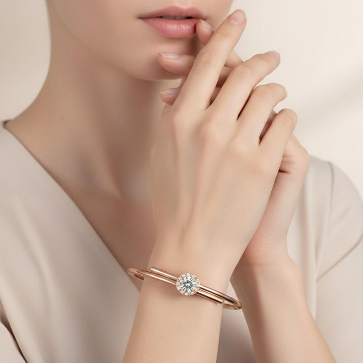 Roman Zircon Rose Pink Bangle