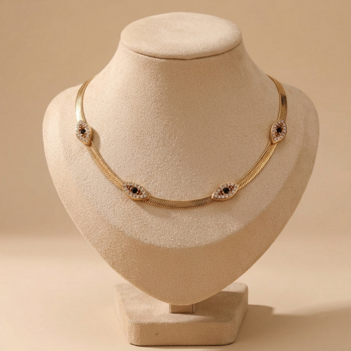 Melaurica Gold-Tone Devil Eye Necklace