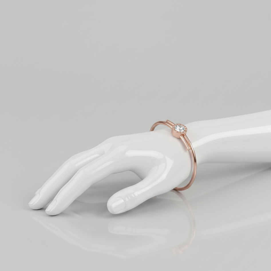 Roman Zircon Rose Pink Bangle