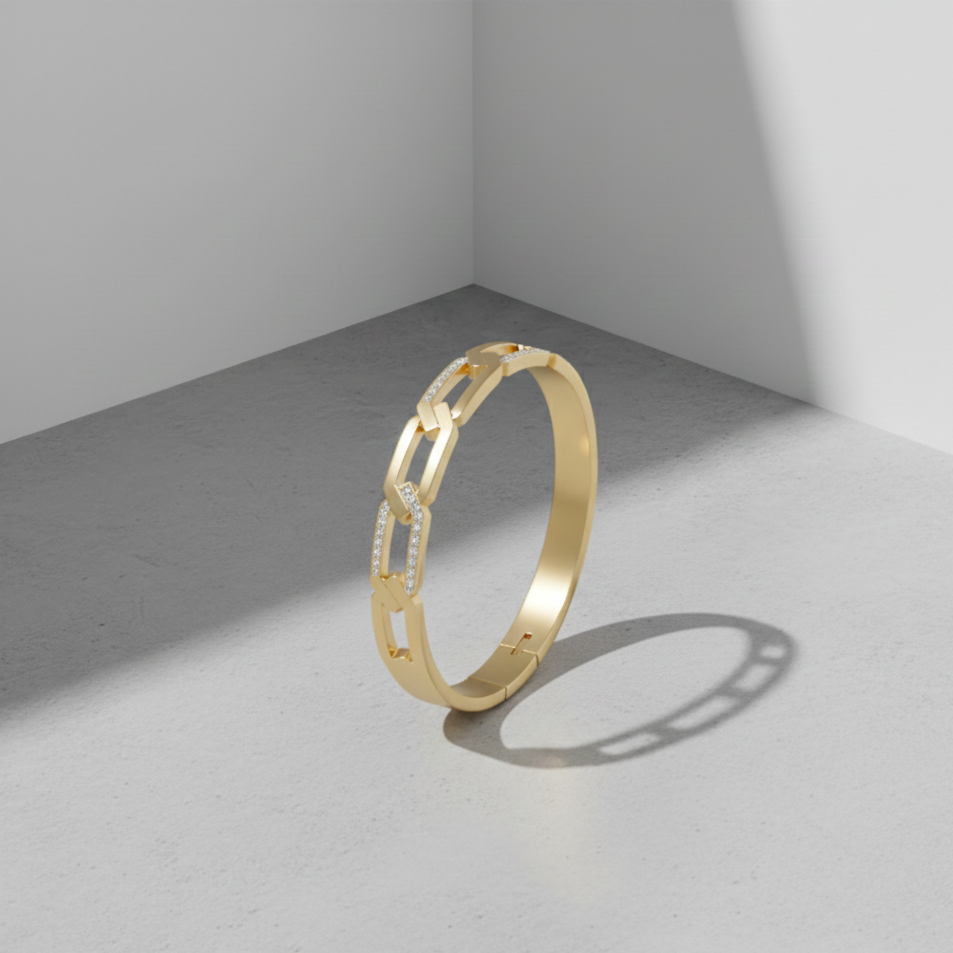 Gold Roman Numeral Bracelet for Women
