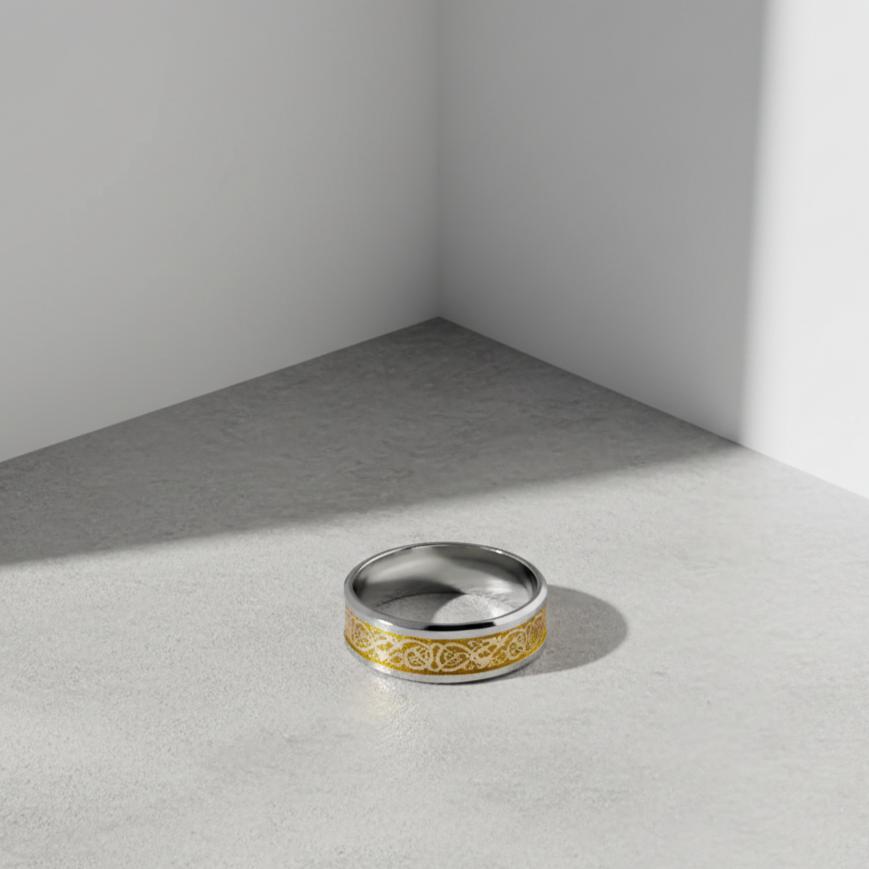Dragon Ring Stainless Steel – Gold base