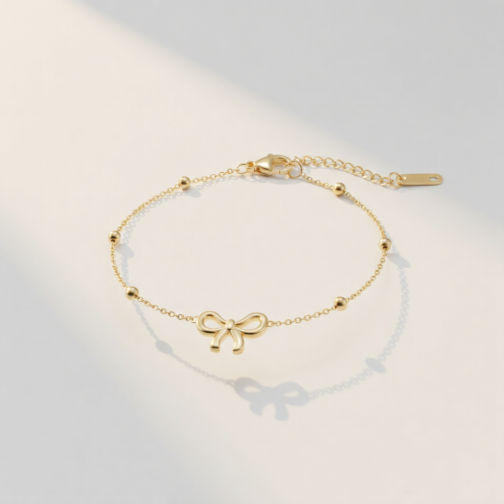 18K Gold Butterfly Bracelet for Women