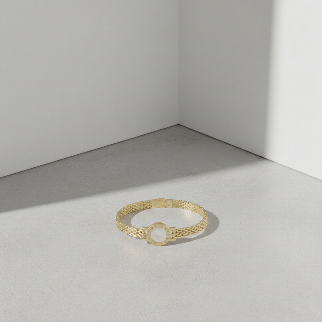 Minimal Roman Numeral Charm Bracelet