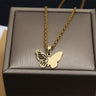Butterfly pendant charm gold