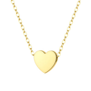 Hot-Selling Cross-Border Personalized Stainless Steel Peach Heart Mirror Pendant Fashionable Best Friend & Couple Gift Necklace