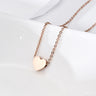 heart miror rose gold color pendant 