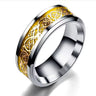 hip hop ring Silver-gold base gold flakes