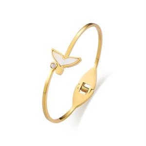 Rhinestone Butterfly Gold Bracelet for Women