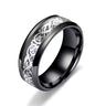 Hip hop ring black background and silver