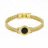 Black Disk Charm Bracelet