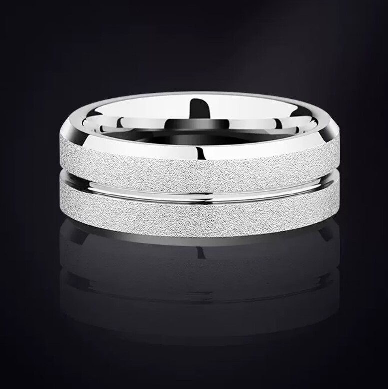 High Sense Fashion Frosted Titanium Steel Ring Trend Men's Handsome Ring Valentine's Day Wedding love Jewelry Accessories