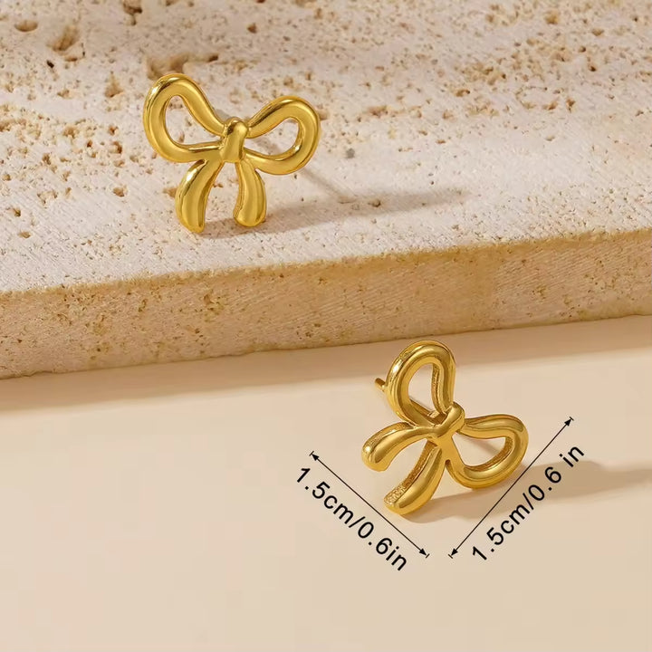 18K Gold Butterfly Earrings for Women