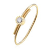Roman Zircon Gold Bangle 