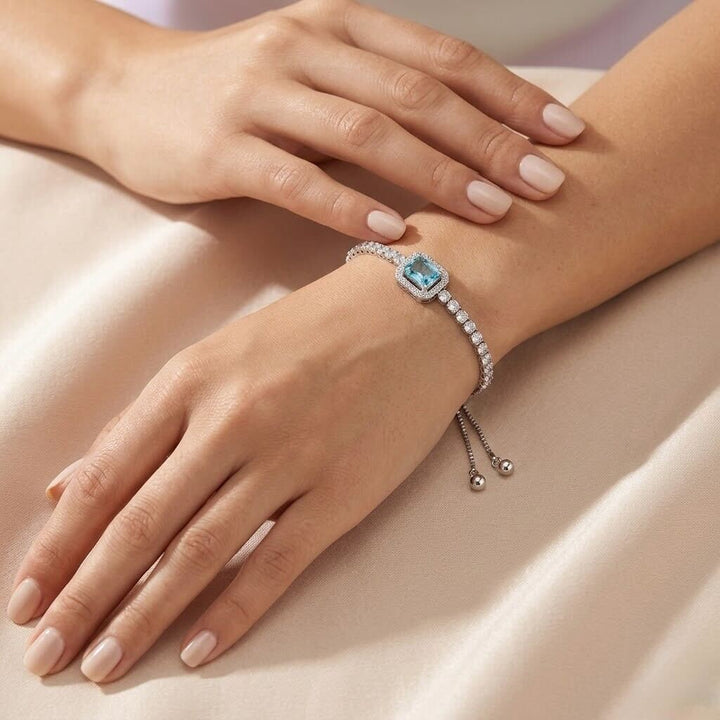 Melaurica Blue Square Zircon Bracelet