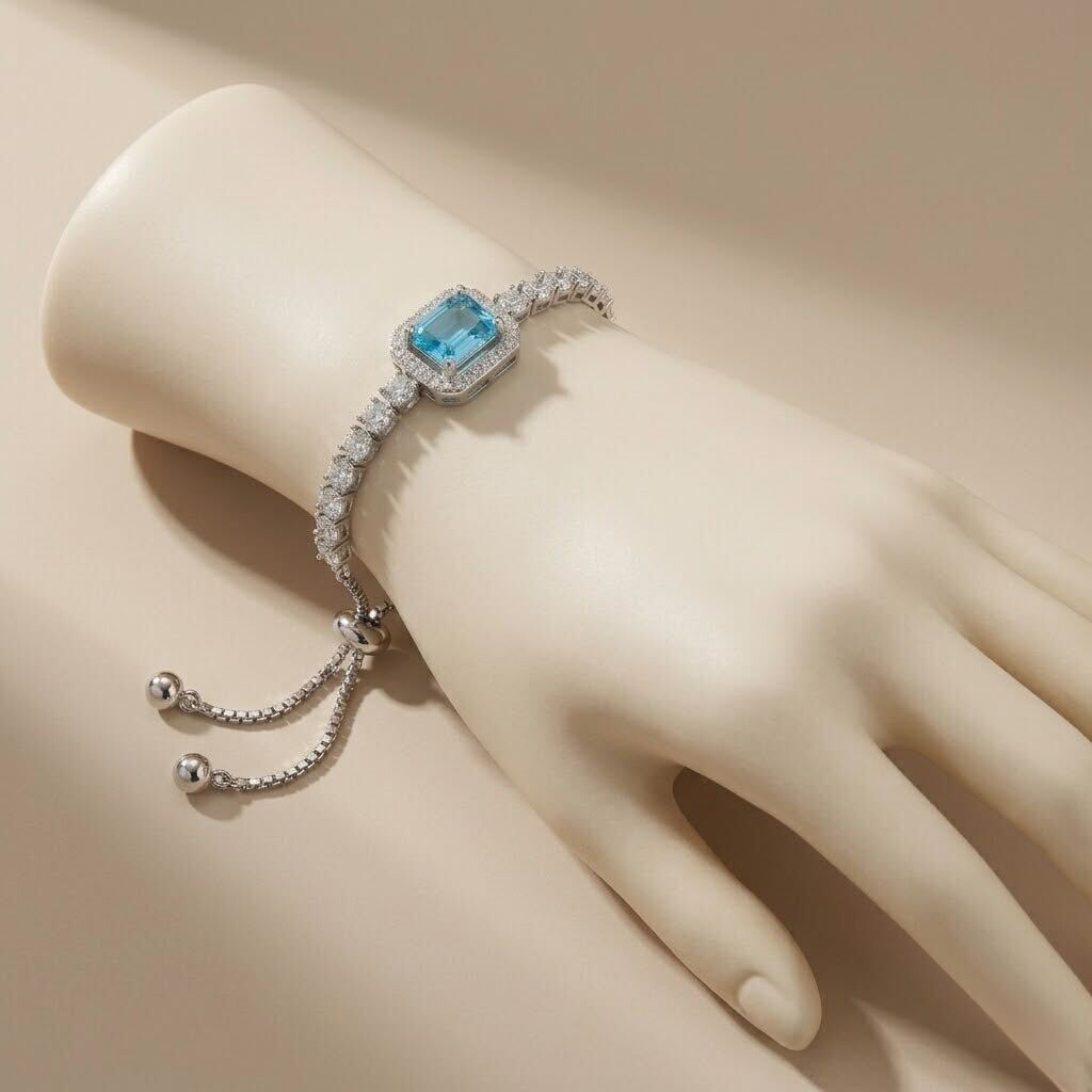 Melaurica Blue Square Zircon Bracelet