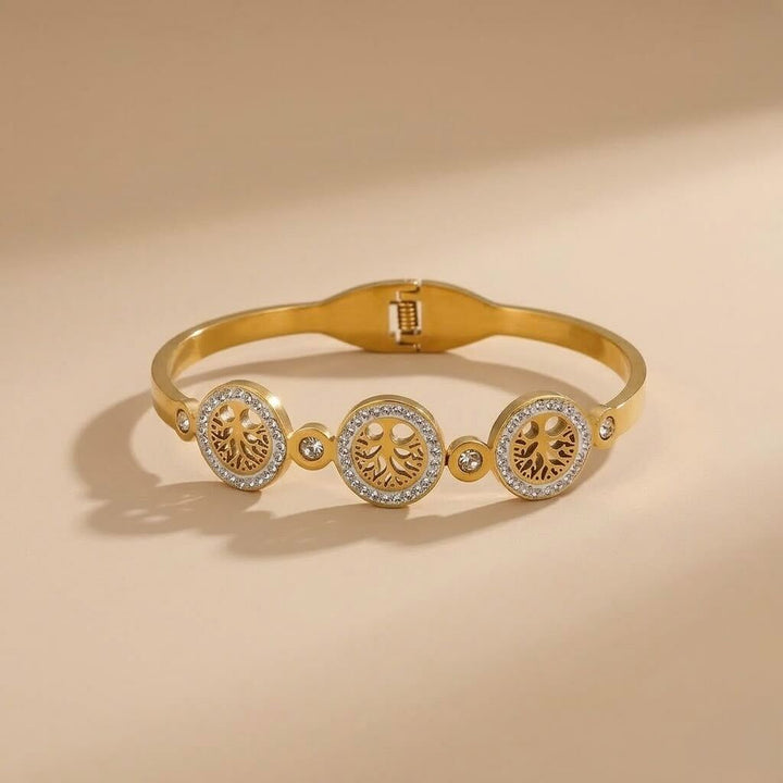 18K Gold Plated Unique Elegant Stainless Steel Bracelet