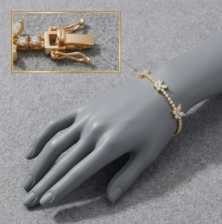 Melaurica Gold-Tone Zircon Butterfly Bracelet