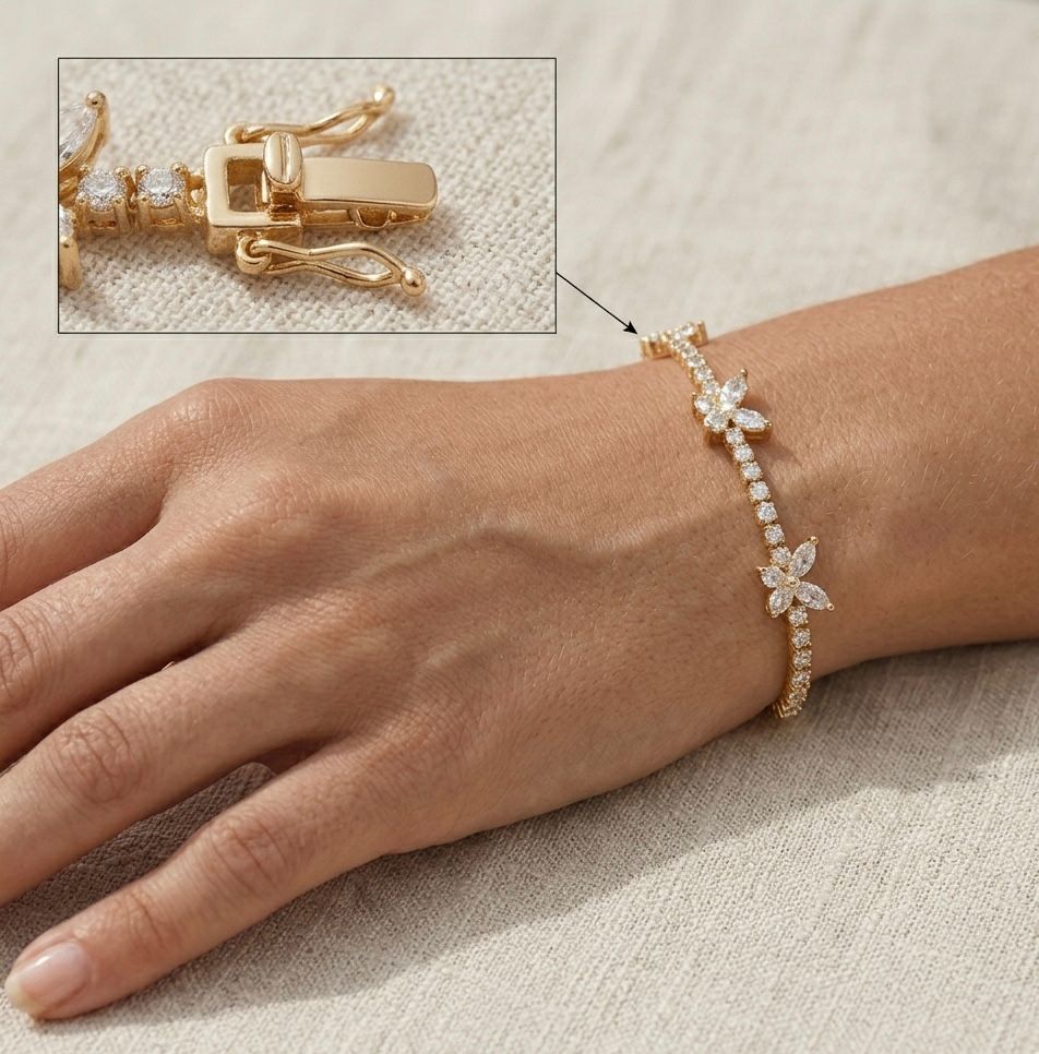 Melaurica Gold-Tone Zircon Butterfly Bracelet