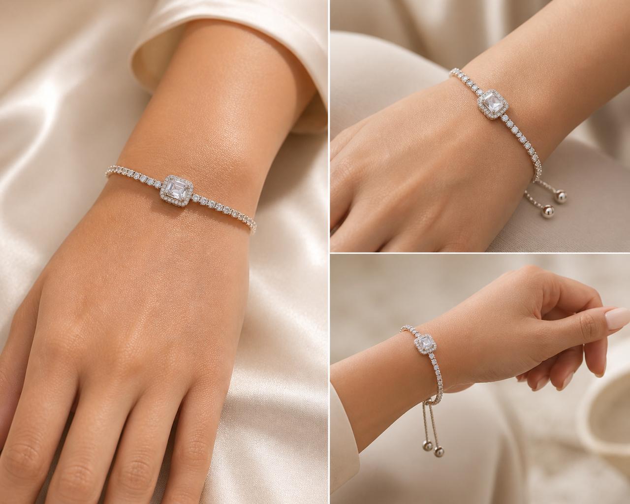 Melaurica Silver-Tone Square Bracelet