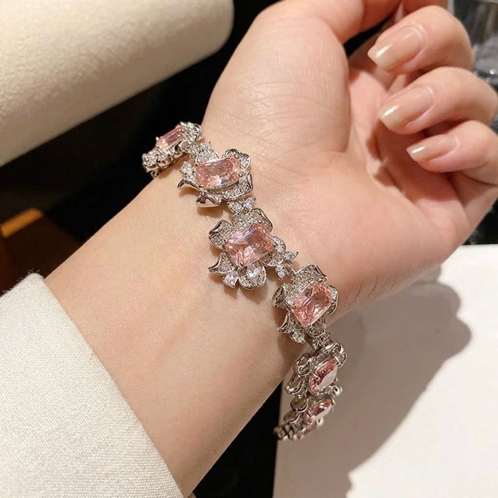 Melaurica Pink Stone Bracelet for Women