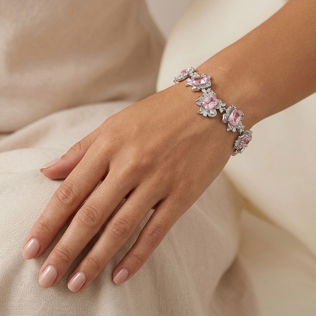 Melaurica Pink Stone Bracelet for Women