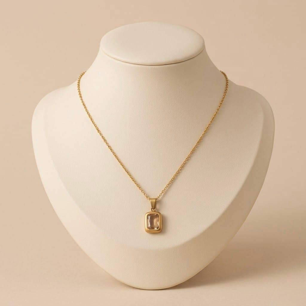 Melaurica Golden Titanium Steel Clavicle Necklace
