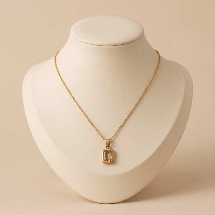 Melaurica Golden Titanium Steel Clavicle Necklace