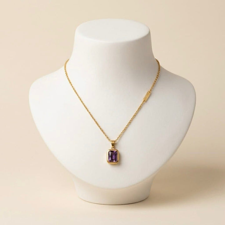Melaurica Purple Titanium Steel Clavicle Necklace