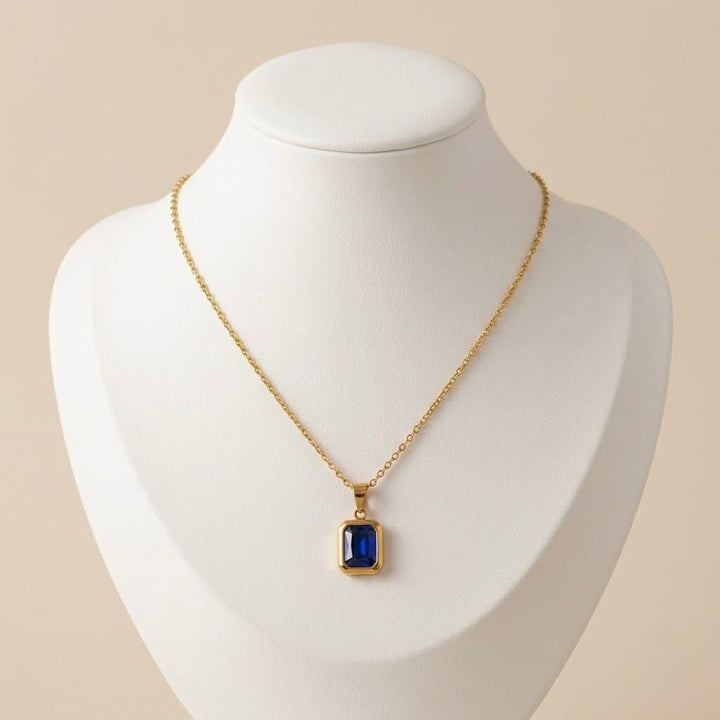 Melaurica Blue Titanium Steel Clavicle Necklace