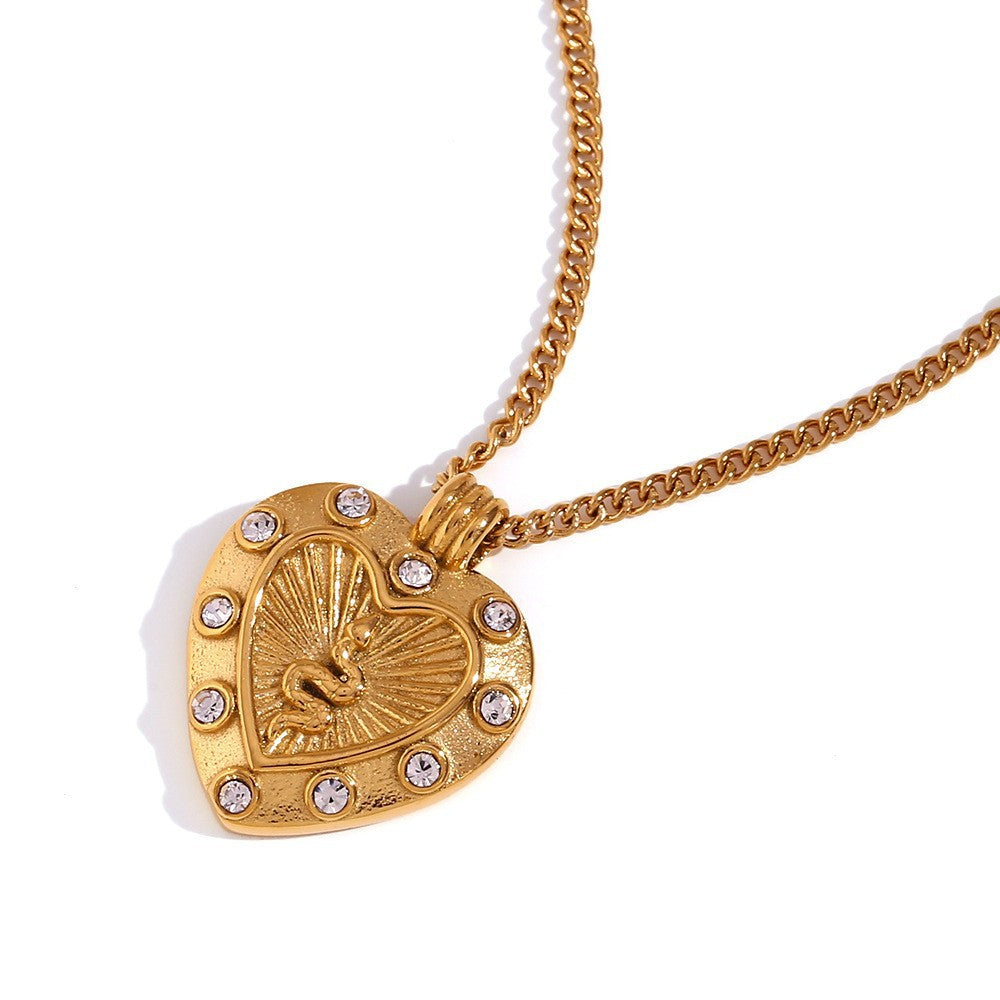 Melaurica Gold-Tone Heart Pendant Necklace