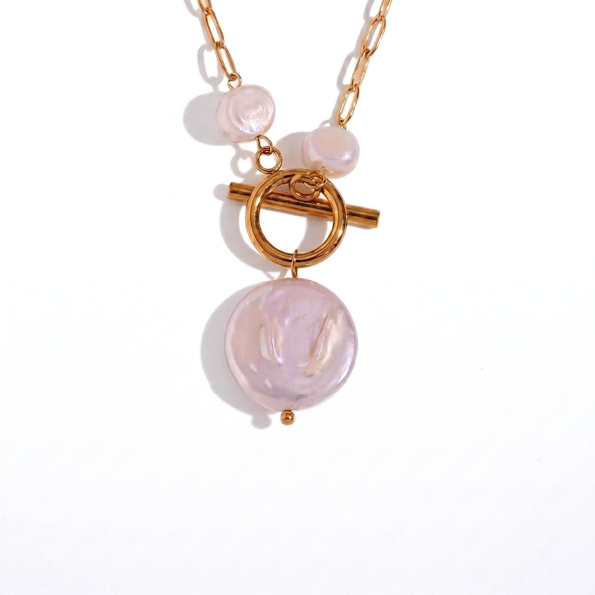 Melaurica Gold-Tone Pearl Pendant Necklace